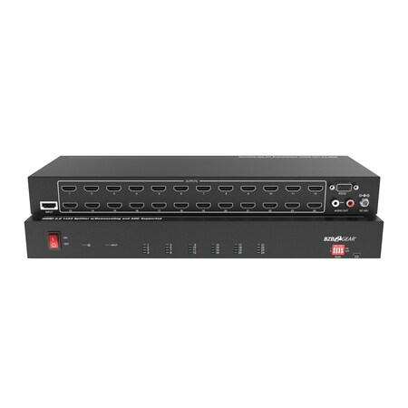 Bzbgear 1x24 4K UHD HDMI Splitter/Distribution Amplifier with Downscaling and AOC Supported BG-UHD-DA1X24